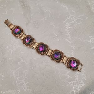 Showstopper Vintage Watermelon Vitriol Heliotrope Bracelet